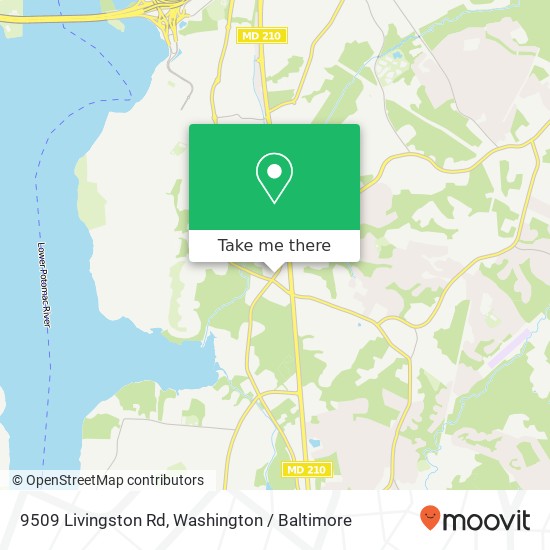 Mapa de 9509 Livingston Rd, Fort Washington, MD 20744