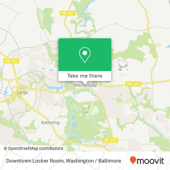 Mapa de Downtown Locker Room, Bowie, MD 20721
