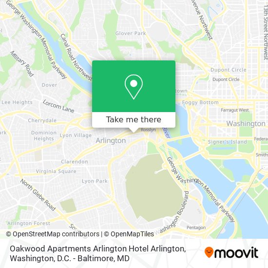 Oakwood Apartments Arlington Hotel Arlington map