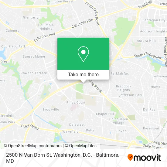 2500 N Van Dorn St map
