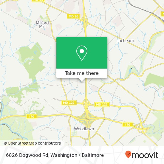 Mapa de 6826 Dogwood Rd, Windsor Mill, MD 21244