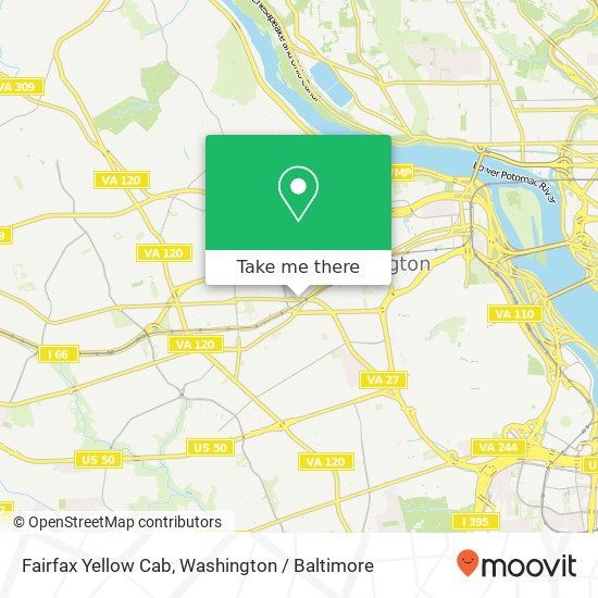 Mapa de Fairfax Yellow Cab