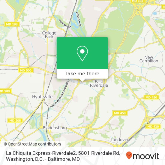 La Chiquita Express-Riverdale2, 5801 Riverdale Rd map