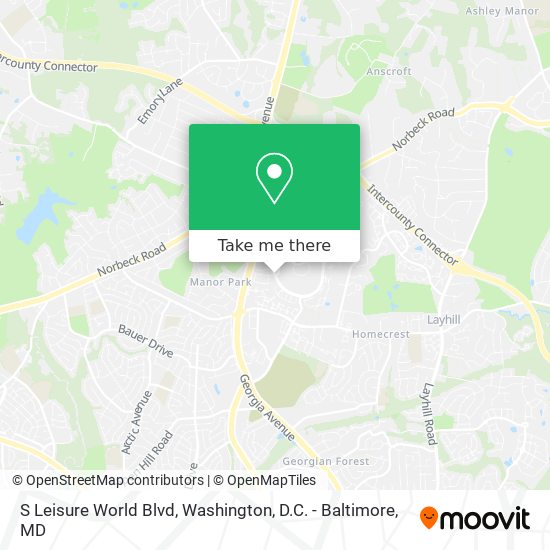 S Leisure World Blvd map