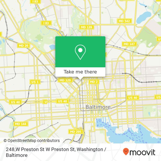 248,W Preston St W Preston St, Baltimore, MD 21201 map