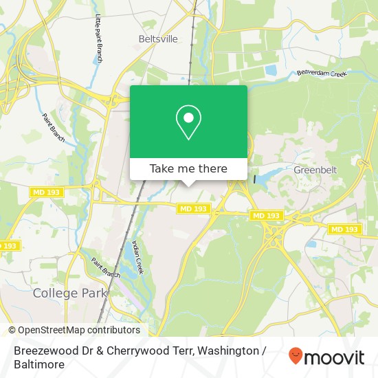 Breezewood Dr & Cherrywood Terr map