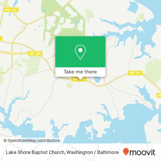 Mapa de Lake Shore Baptist Church, 4613 Mountain Rd