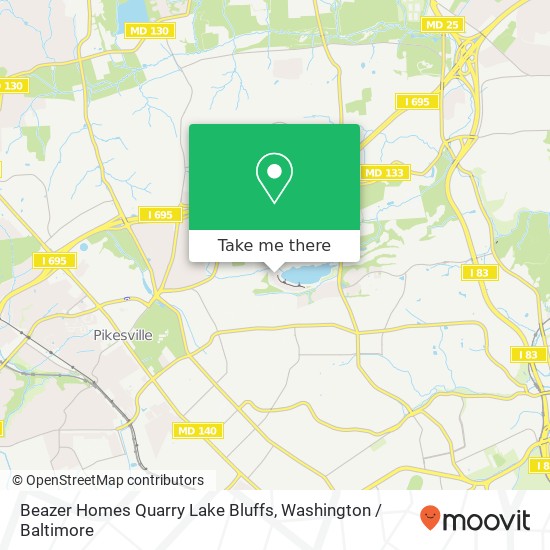 Mapa de Beazer Homes Quarry Lake Bluffs, 3100 Stone Cliff Dr