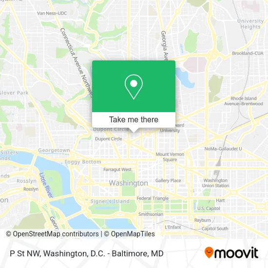 Mapa de P St NW
