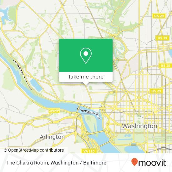 The Chakra Room, 1669 Wisconsin Ave NW map