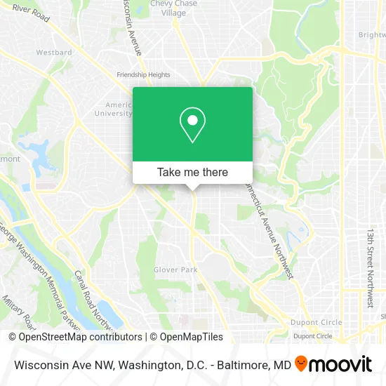 Wisconsin Ave NW map