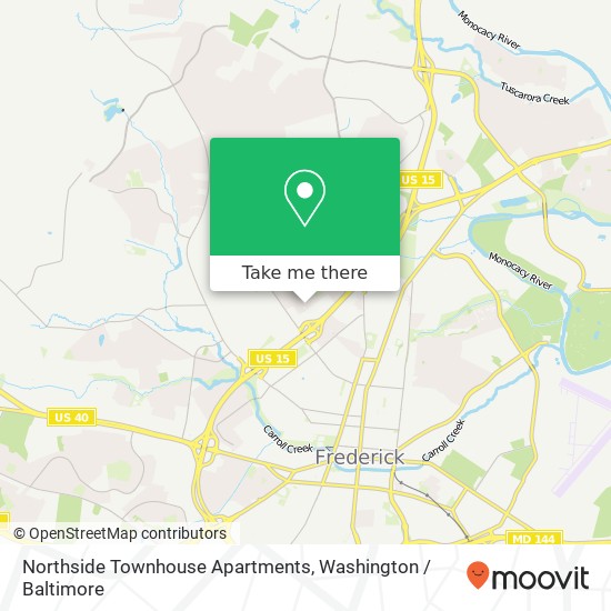 Mapa de Northside Townhouse Apartments, 1000 Taney Ave