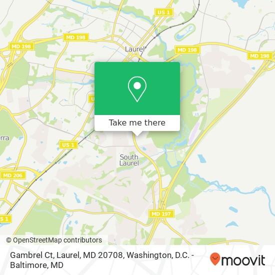 Mapa de Gambrel Ct, Laurel, MD 20708