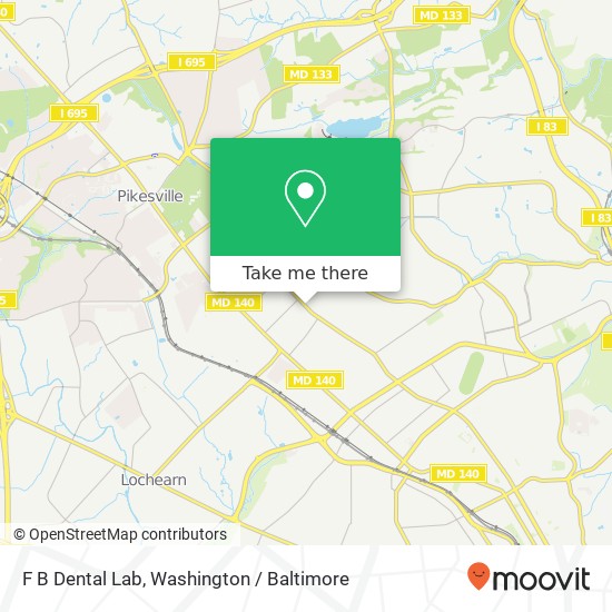 Mapa de F B Dental Lab, 6609 Park Heights Ave