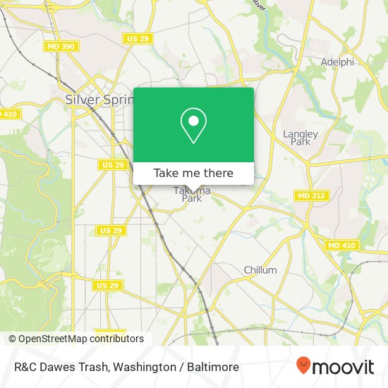 Mapa de R&C Dawes Trash, 7214 Carroll Ave
