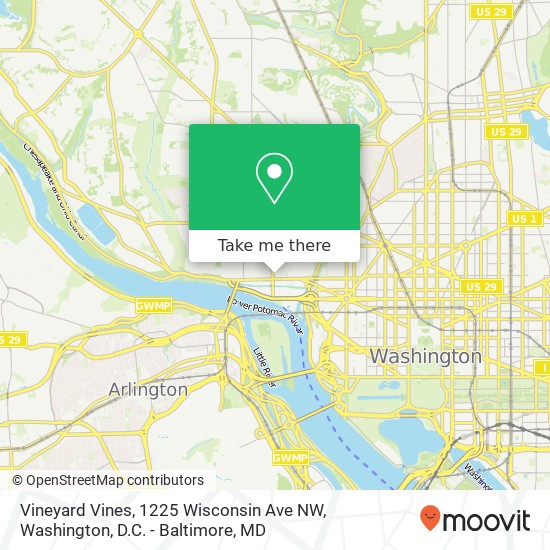 Vineyard Vines, 1225 Wisconsin Ave NW map