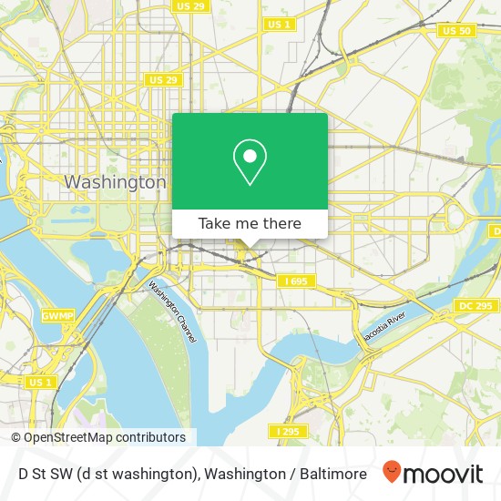 D St SW (d st washington), Washington, DC 20024 map