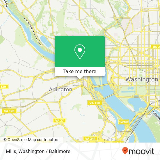 Mapa de Mills, 1300 Wilson Blvd