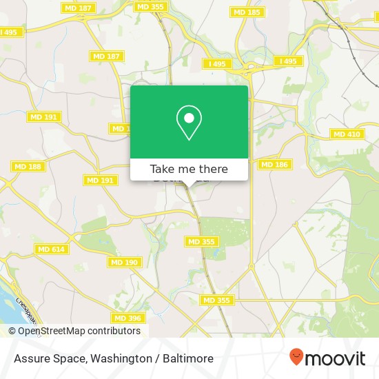 Mapa de Assure Space, 7315 Wisconsin Ave