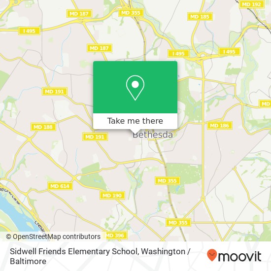 Sidwell Friends Elementary School, 5100 Edgemoor Ln map