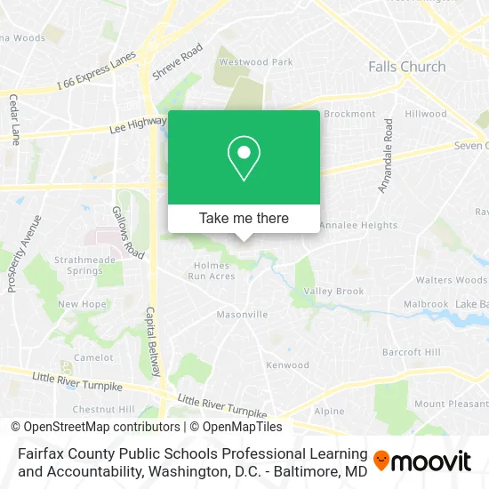 Fairfax County Public Schools Professional Learning and Accountability map