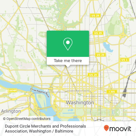 Dupont Circle Merchants and Professionals Association, 1735 20th St NW map