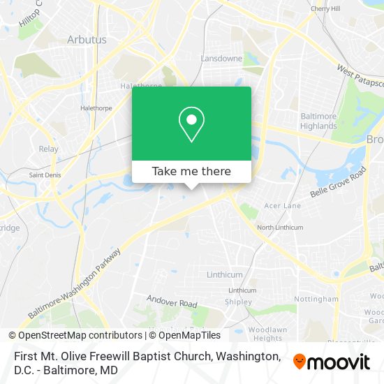Mapa de First Mt. Olive Freewill Baptist Church