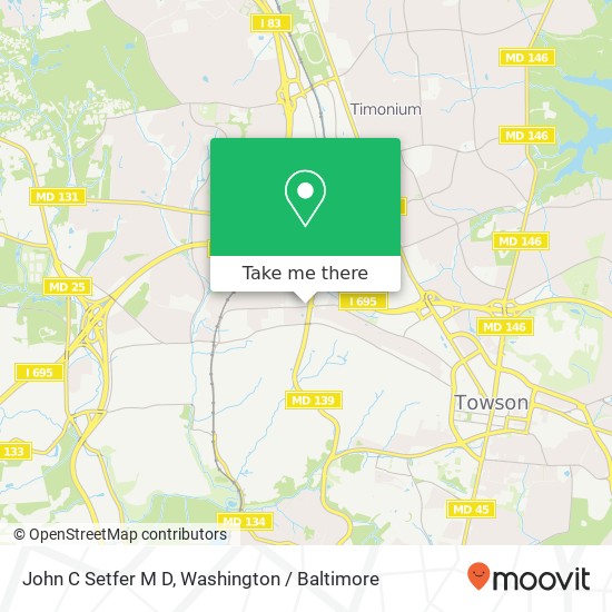 Mapa de John C Setfer M D, 8322 Bellona Ave