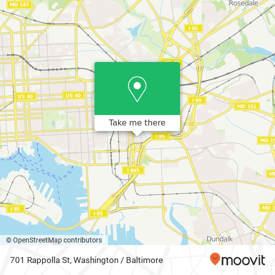 Mapa de 701 Rappolla St, Baltimore, MD 21224