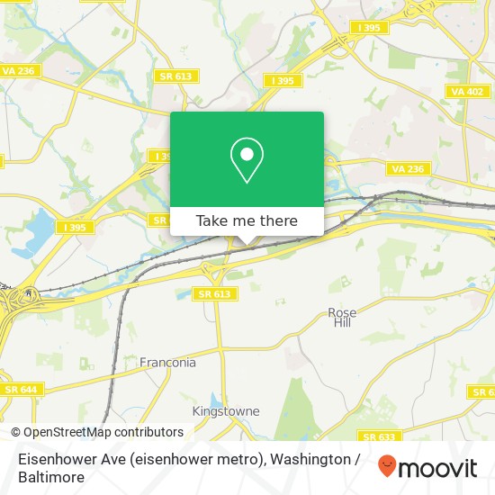 Mapa de Eisenhower Ave (eisenhower metro), Alexandria, VA 22304