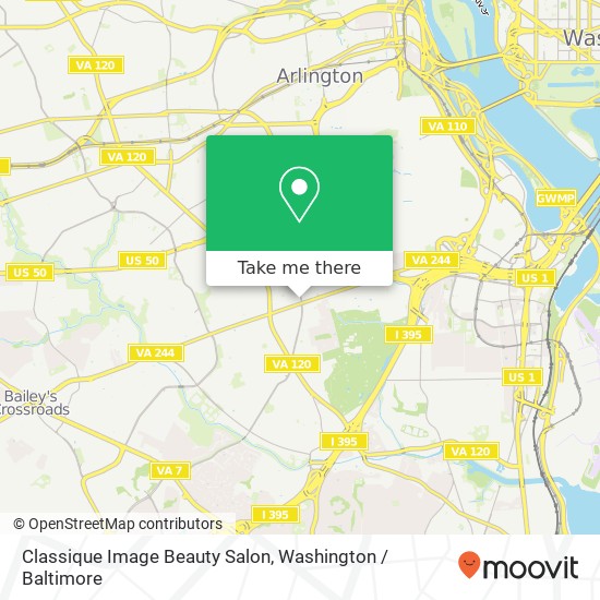 Classique Image Beauty Salon, 930 S Walter Reed Dr map