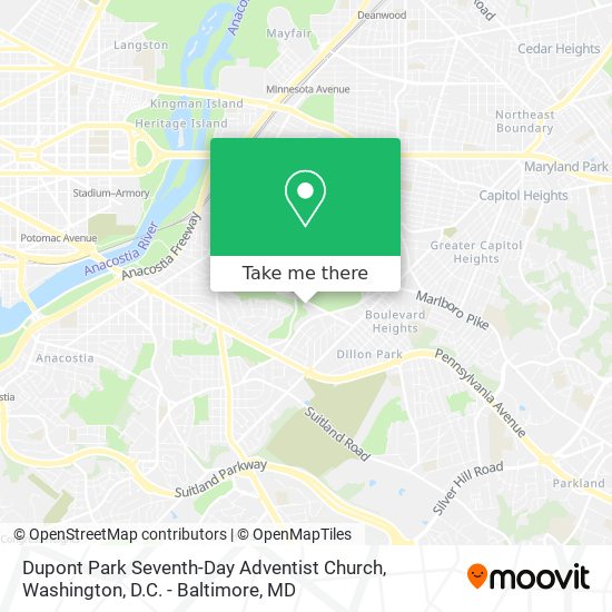 Dupont Park Seventh-Day Adventist Church map