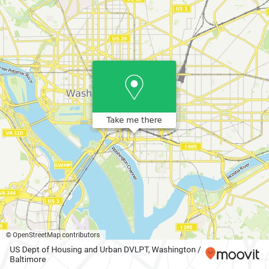 Mapa de US Dept of Housing and Urban DVLPT, 451 7th St SW
