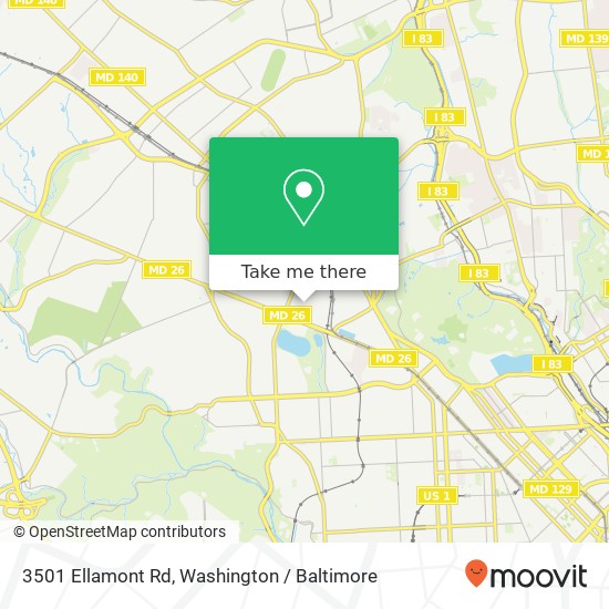 Mapa de 3501 Ellamont Rd, Baltimore, MD 21215