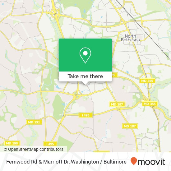 Fernwood Rd & Marriott Dr map