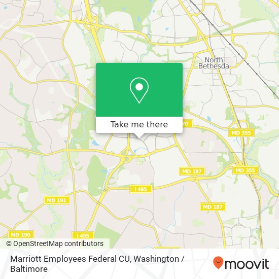 Marriott Employees Federal CU, 10400 Fernwood Rd map