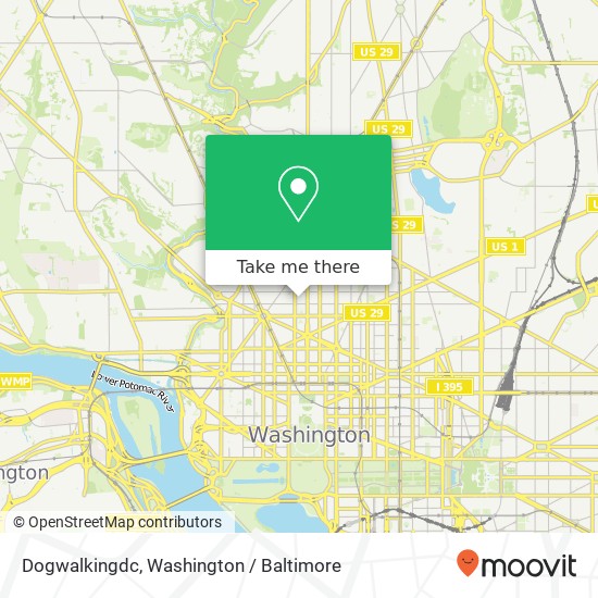 Mapa de Dogwalkingdc, 1624 Corcoran St NW