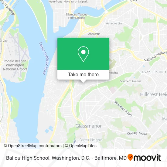 Ballou High School map