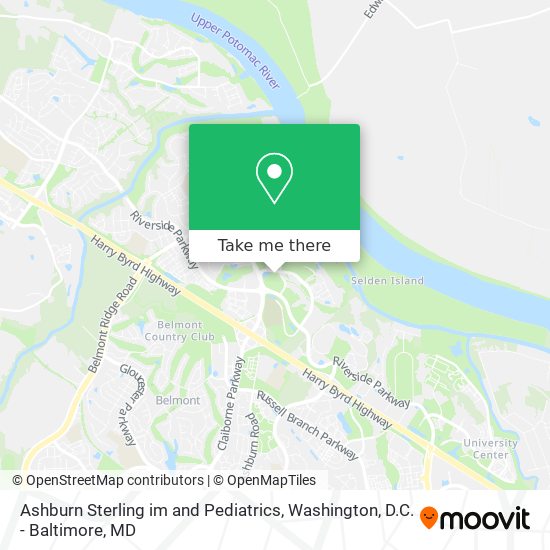 Ashburn Sterling im and Pediatrics map