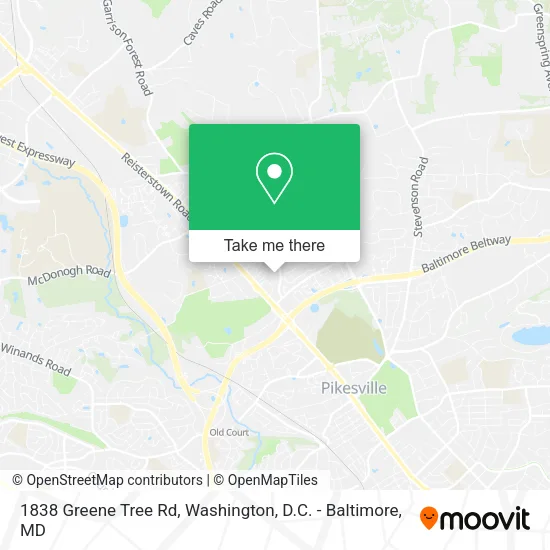 1838 Greene Tree Rd map