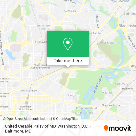 United Cerable Palsy of MD map