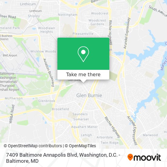 Mapa de 7409 Baltimore Annapolis Blvd