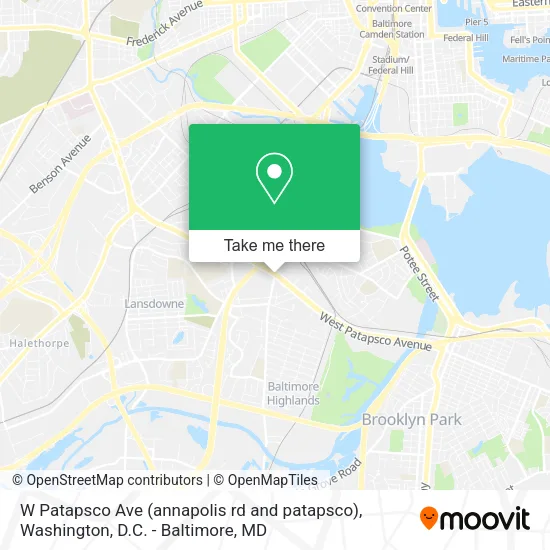 W Patapsco Ave (annapolis rd and patapsco) map