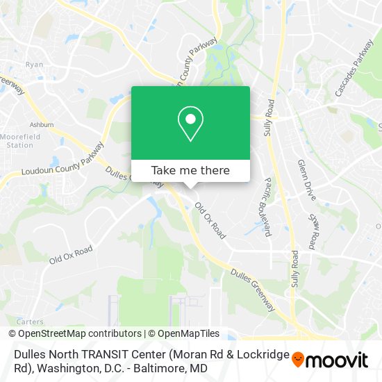 Mapa de Dulles North TRANSIT Center (Moran Rd & Lockridge Rd)