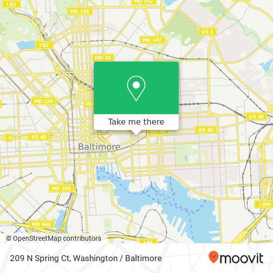 209 N Spring Ct, Baltimore, MD 21231 map