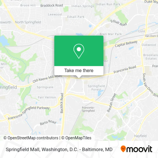 Mapa de Springfield Mall