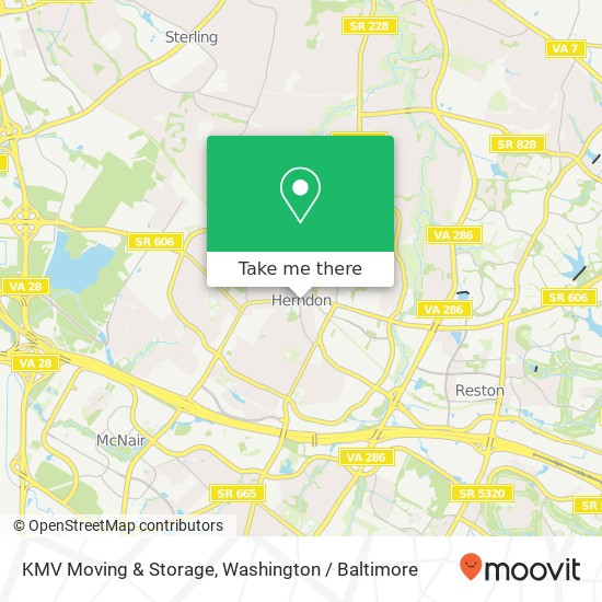 Mapa de KMV Moving & Storage, Spring St