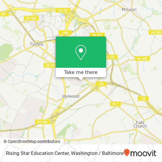 Rising Star Education Center, 2190 Pimmit Dr map