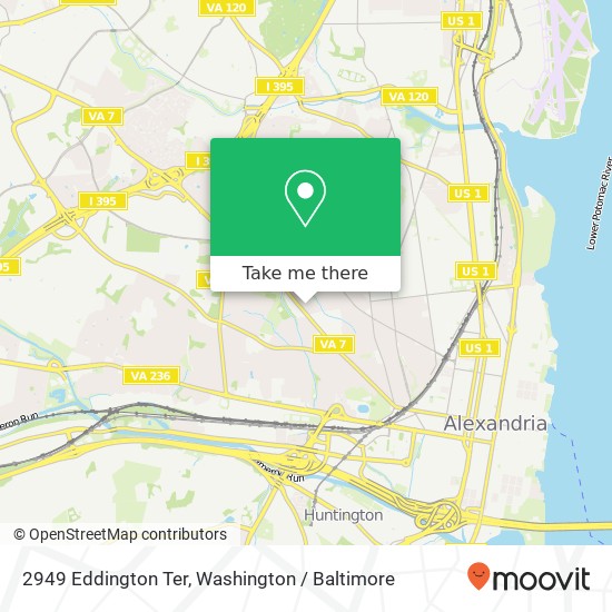 Mapa de 2949 Eddington Ter, Alexandria, VA 22302