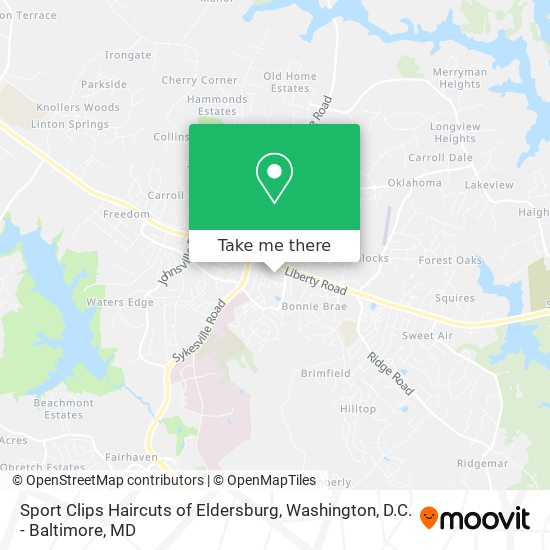 Sport Clips Haircuts of Eldersburg map